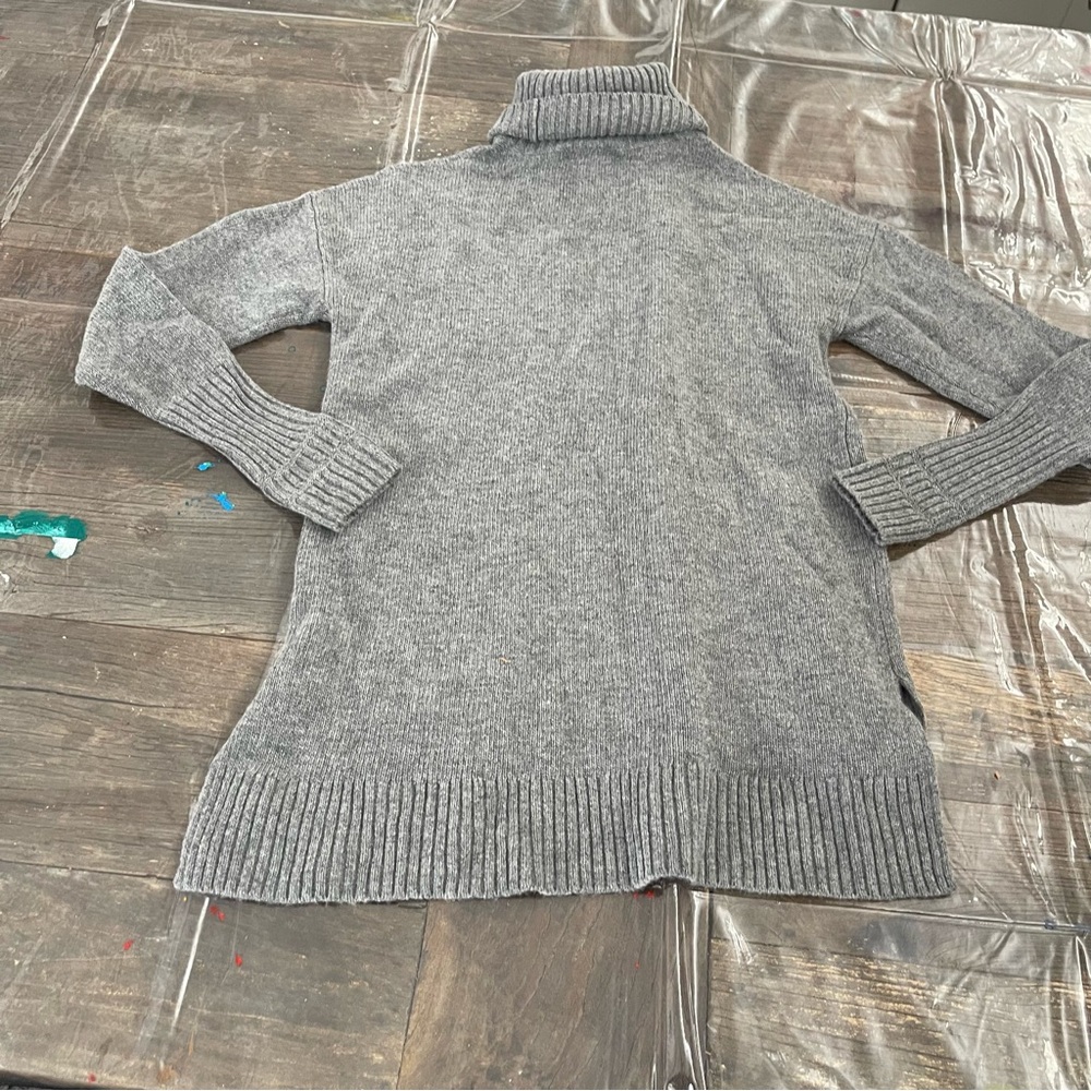 J.CREW Women's Relaxed Wool Blend Turtleneck Sweater Size XXXS In Heather Grey - Picture 7 of 9